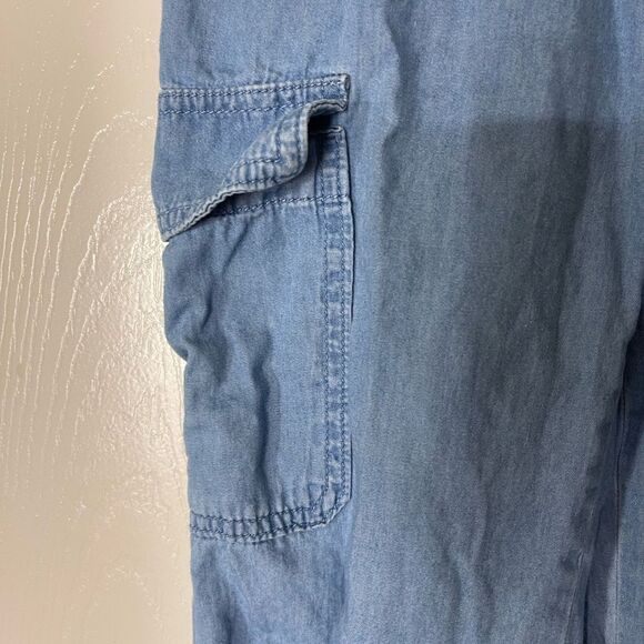 2 pairs of Gap joggers blue and khaki parachute pants size 8 - Picture 2 of 11